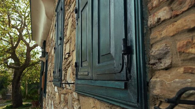 Nostalgic Scene Of Greek Houses In Domatia Soke District