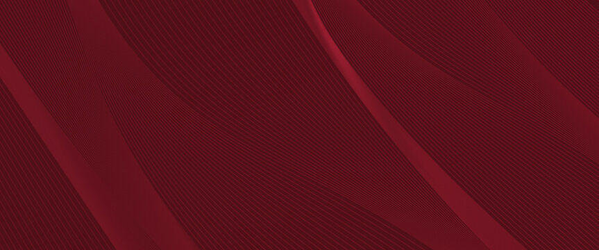 Contemporary technology cover design set. Luxury background with red line pattern (guilloche curves). Premium vector tech backdrop for business layout, digital certificate, formal brochure template