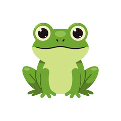 Fototapeta premium Cute Cartoon Frog Illustration.