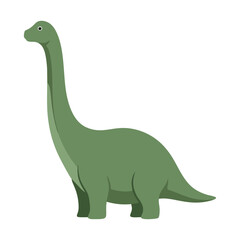 Green Brontosaurus Dinosaur Illustration. © Erik