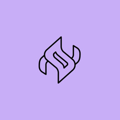 Obraz premium Abstract stylized letter S logo design.