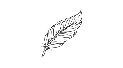 Obraz premium Elegant Black And White Feather Drawing