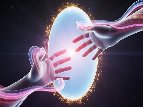 Anatomical illustration of the human inner ear and auditory nerve pathway