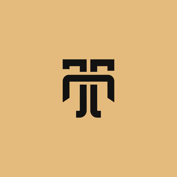 Modern Abstract Geometric Symbol TT Monogram.