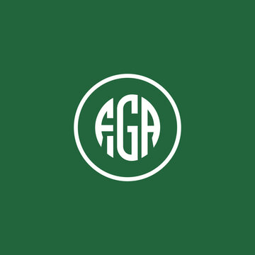 Monogram FGA inside a circle logo design.