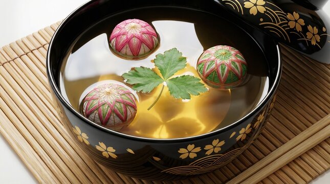 Clear soup with temari fu