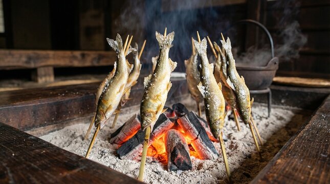 Salt-grilled sweetfish
