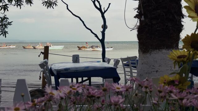 Traditional Fishing Boats On Karina Beach In Soke Turkey