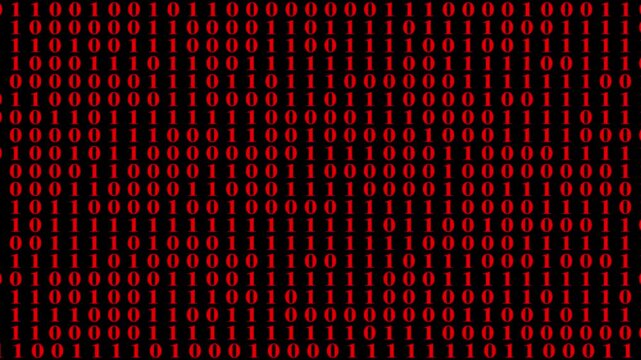 Binary code pattern on black background