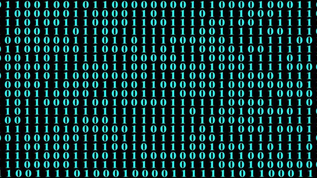 Binary code pattern on black background