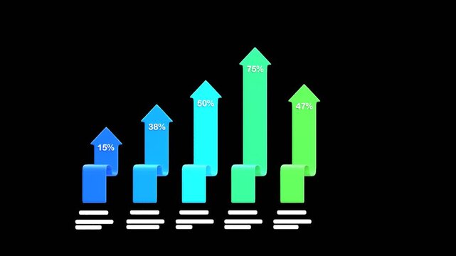 3D Up Graph | Alpha Channel