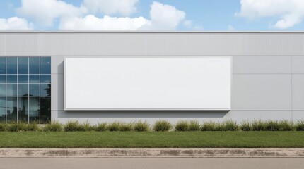 Obraz premium Advertising banner mockup on the fence of construction site 