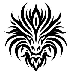 Obraz premium Tribal dragon silhouette