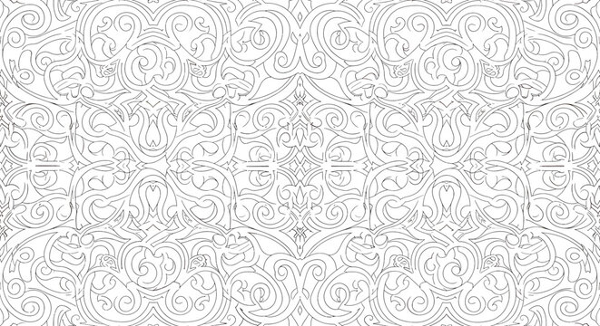 Intricate Gray Patterned Background Texture.