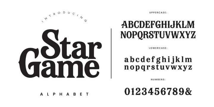 Star Game Psychedelic Retro Serif Alphabet Font for Fun Creative Branding and Groovy Poster Design