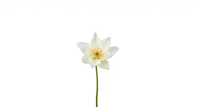 White turmeric plant flower isolated against white background with clipping path