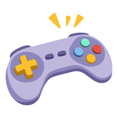 video game controller console hobby flat color vector illustration template design © katsumatakun