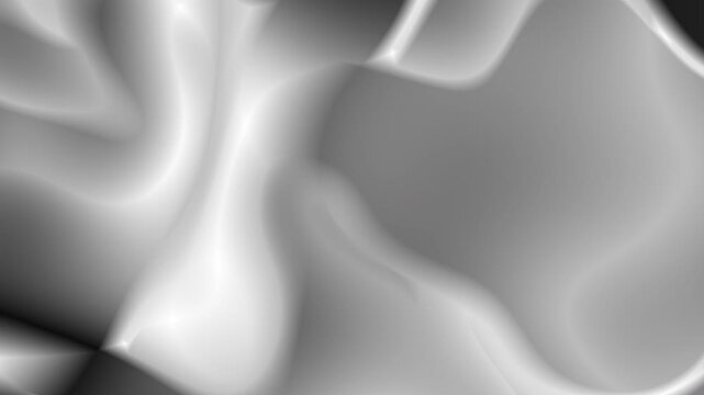 Metallic Silk Chrome Wave Smooth Liquid Silver Satin Movement Minimalist High Tech White Backdrop