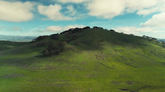 Clouds over a Green Hilltop Timelapse