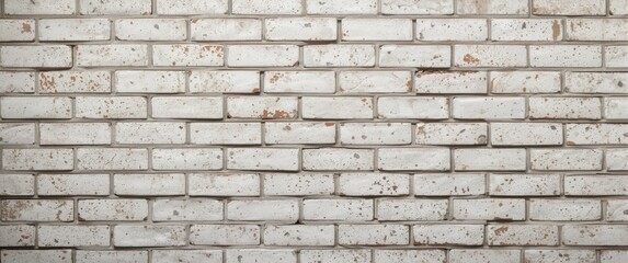 Naklejka premium Vintage distressed whitewashed brick wall with textured plaster background