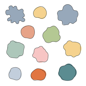Colorful Blobs Abstract Shapes Design.