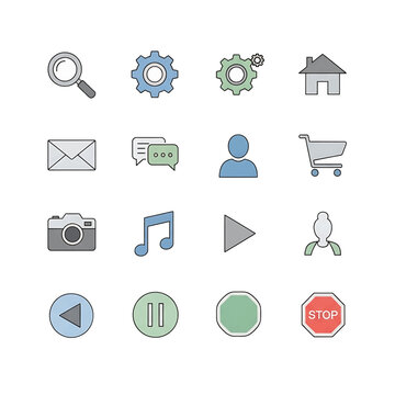 Collection of web interface icons 12.