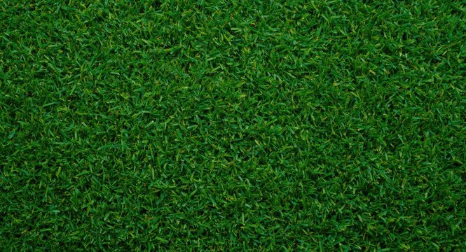 Synthetic turf with vibrant green color and lush dense grass texture background