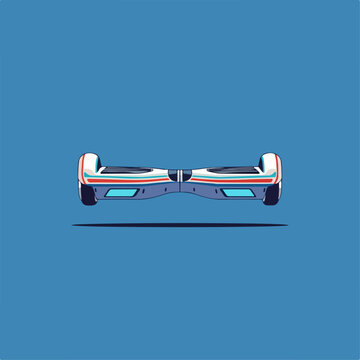 Hoverboard illustration blue background