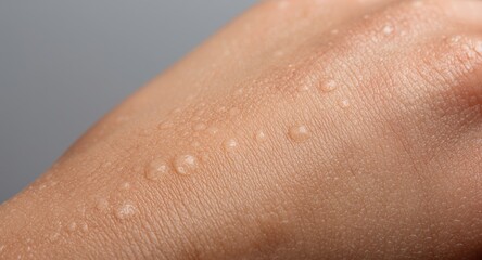 Fototapeta premium Intimate perspective of skin raising bumps when exposed to cold