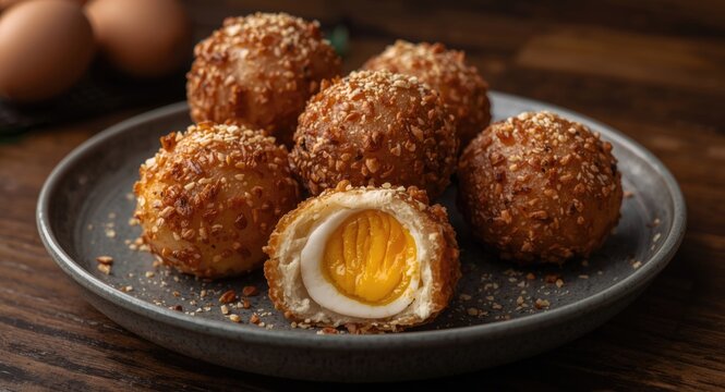 Tapioca Flour Telor Gabus with Crunchy Exterior and Rich Egg Filling