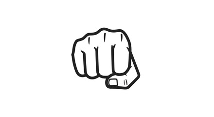Obraz premium Fist Icon Signifying Strength and Power