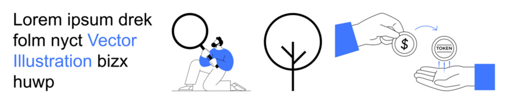 Financial planning, business investment, fund management, sustainability, growth strategy, environmental care. A person analyzing a tree design and coins being exchanged. Business investment