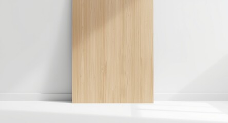 Naklejka premium Light wood panel texture with high key lighting and copy space