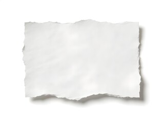 Obraz premium Torn White Paper with Shadow Isolated on Background, Ripped Edge Texture for Design, Realistic Paper Tear Effect, Copy Space for Creative Advertising and Mockup