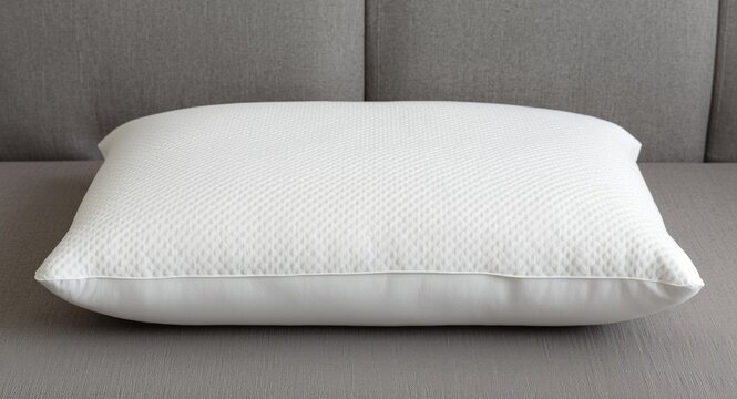 White orthopedic viscose pillow with memory foam providing comfortable rest