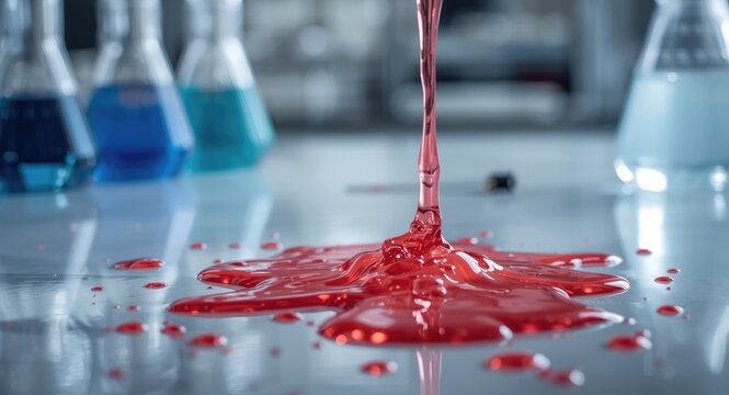 Spillage of strong hydrochloric acid in chemical analysis lab causing emergency response