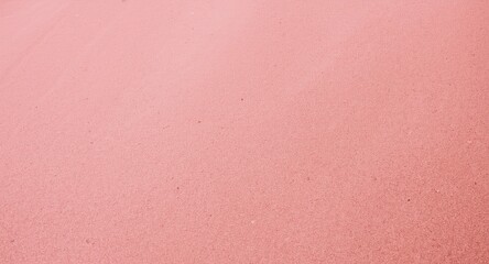 Fototapeta premium Panoramic pink sand beachscape with smooth shoreline and mild tides