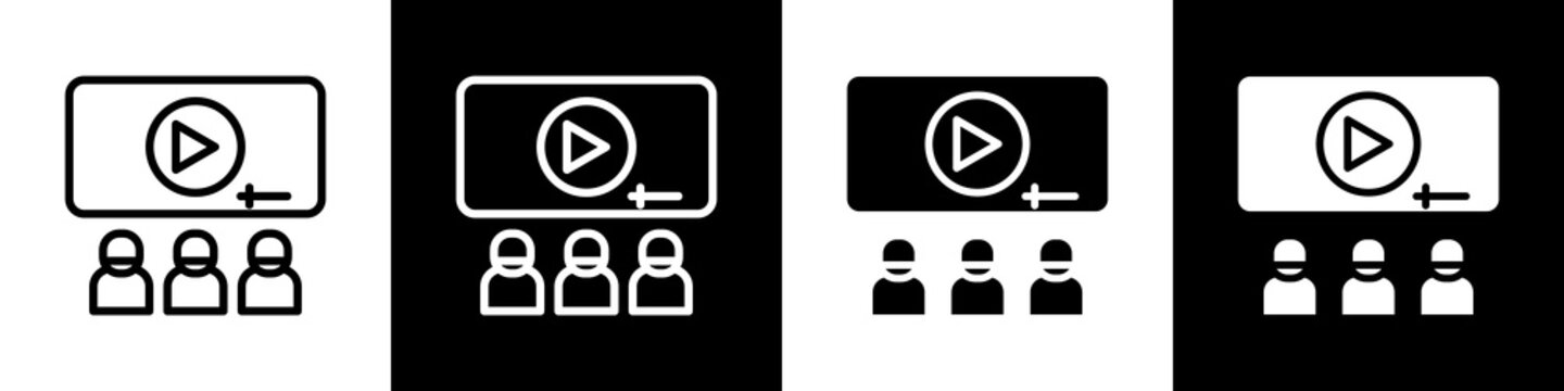 Tiktok creator black and white icon design concept