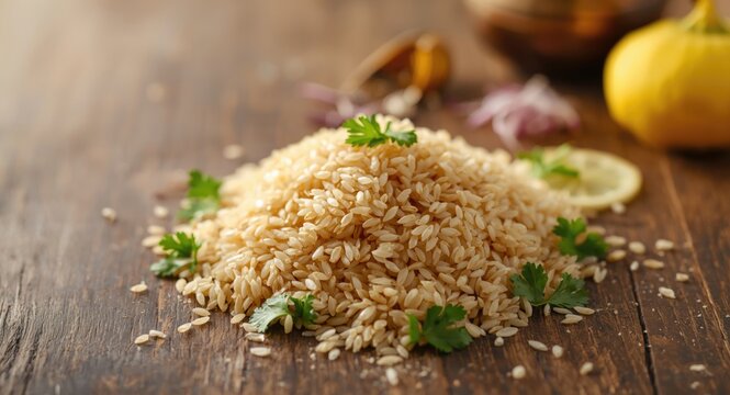 Traditional barnyard millet rice bhagar served during Hindu vrat in closeup