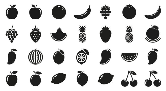 A collection of various fruit icons.