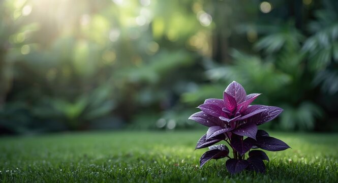 Fresh purple miana foliage known for antimicrobial tannins and saponins