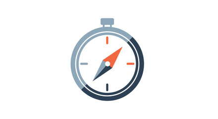 A simple graphic illustration of a compass on a white background. © wiski