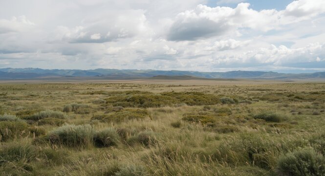 Steppe ecosystem ecology showing temperate climate with moderate rainfall and grass composition