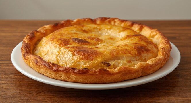 Traditional chicken empada with a buttery crust