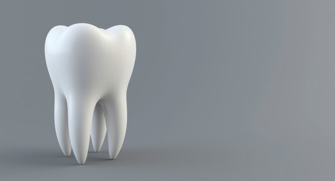 Visual of restored tooth with dental amalgam in 3D and space for copy