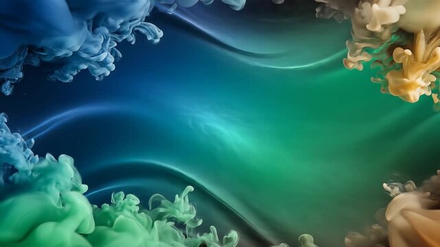 Dynamic Blue Green Abstract Flowing World Wildlife Background