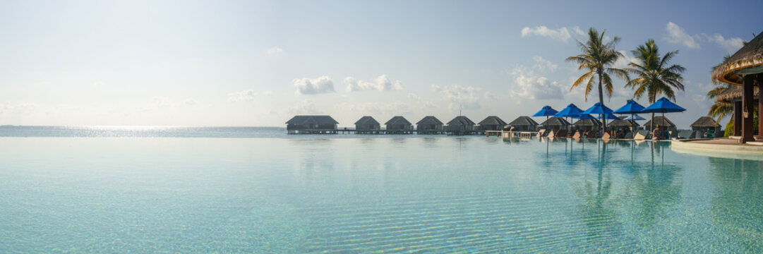 Infinity pool in the Maldives