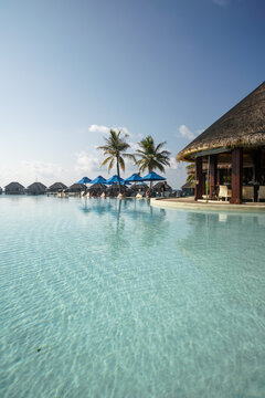 Infinity pool in the Maldives