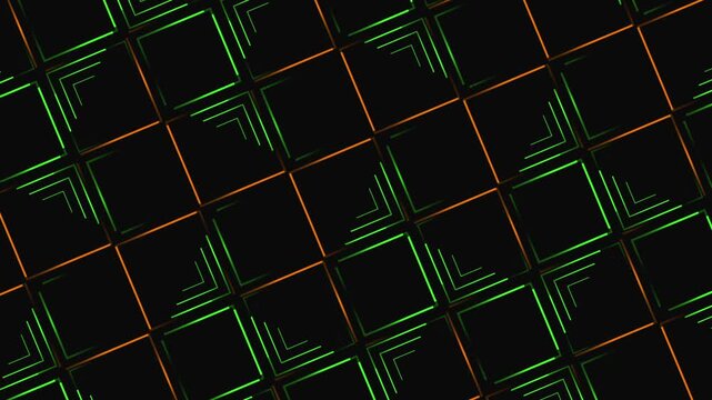 Abstract green lattice pattern on dark background suitable for digital texture design.