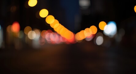 Obraz premium Urban abstract scene showcasing vibrant textured colored light bokeh